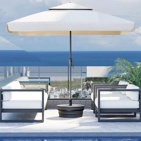 Beefy Heavy Duty Outdoor Umbrella Base Foldable Fillable With Sand Or Water Up To 110 Lbs Adjustable Fit For Patio Garden