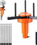 Zero Sweat Electric Smoke Detector Swap Tool Featuring Radio Controlled Expandable Silicone Grips and Adjustable Telescoping Handle for Ceiling Mounted Fire Safety Device Replacement