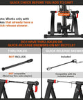 Magnetic Indoor Bike Trainer Stand showing quick release skewer compatibility for 26 to 28 inch and 700C wheels, six level resistance.
