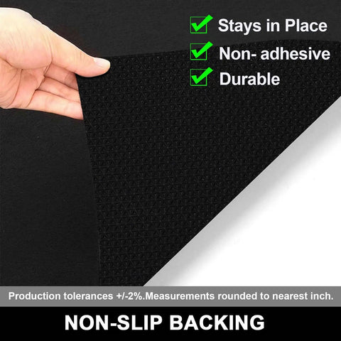 Close-up of Garage Floor Mat 30 X 36 Inches Heavy Duty Oil Spill Absorbent Mat With Waterproof Backing, showing non-slip backing.