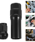 Heavy Duty 21 Piece Steel Wheel Lug Nuts With Anti Theft Hex Design showcasing lock nuts and hex key for easy tire swaps.