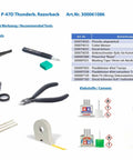 Tools and supplies for 1/48 Scale Republic P-47D Thunderbolt Razorback Model Kit for Aviation Hobbyists shown with product codes.