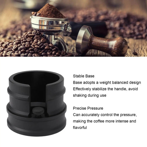 Heavy Duty Aluminum Coffee Portafilter Holder And Tamper Station Stand For 51Mm 53Mm 58Mm Espresso Machines with stable base.