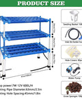 Hydroponics Growing System Kit With 108 Plant Sites For Vegetables Flowers Fruits And Herbs, 3-layer PVC structure.