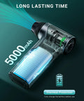 Beast 110000 RPM Cordless Air Duster with 3 Gear Turbo Power, showcasing battery and airflow, for quick cleanup