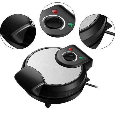 Fonowx Electric Waffle Maker And Sandwich Press 1200W with nonstick plate and temperature control for quick cooking.