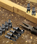 8 Pack Plug Cutter Drill Bit Set With Straight And Tapered Cutters For DIY Woodworking Projects Four Sizes Hex Shank Black