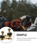 Two Pairs M10 Tie Rod End Ball Joint Kit For Go Karts And ATVs, illustrating bolt-on installation ease with gloved driver.