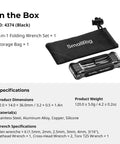 7 In 1 Folding Tool Set With Screwdrivers And Hex Key Wrenches For Film And Photo Gear includes storage bag and tool set displayed