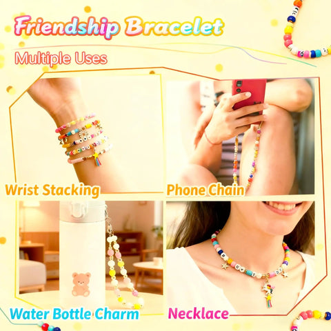 Friendship Bracelet Kit With 5200 Pieces Beads And Charms For Beginners Polymer Clay Beads In 24 Colors used in multiple ways