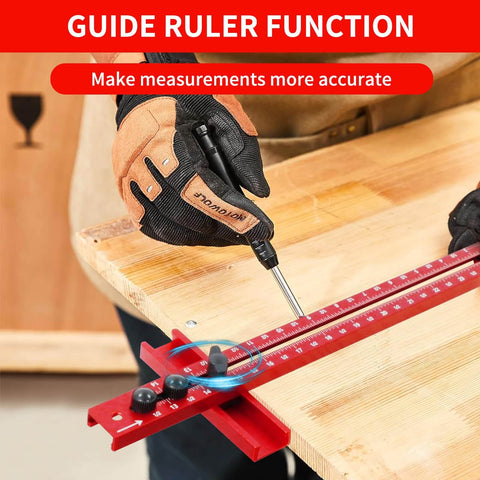 4 In 1 Router Milling Groove Bracket Pro Grade Aluminum Alloy Circle Cutting Jig used for precise woodworking measurements