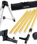 Beefed Up Pro Grade Telescoping Laser Pole With Tripod For Rotary And Line Lasers, 12 Feet 3.7 M Adjustable Height, with accessories