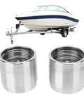 Stainless Steel Trailer Wheel Bearing Protectors With Dust Covers, Universal Bearing Caps For Boats, RVs, ATVs And Snowmobiles, Fits 1.98 Inch Hub Diameter, Tough As Nails Sealing