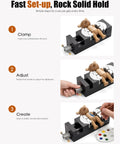 Image showing Heavy Duty Fractal Vise Giving You A Sweet Knockout Grip For Drill Press And Bench Clamping with wooden figure.