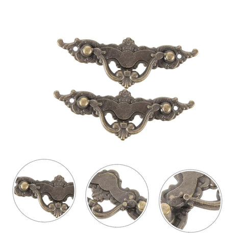 2 Pack Vintage Drawer Handles For Dresser And Cabinets, Dope Decorative Drawer Pulls For Furniture, Classic Retro Cabinet Hardware