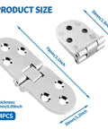 Heavy Duty Zinc Alloy Flip Top Hinges For Folding Tables, 3.1 x 1.18 inch silver hinges showing measurements and rust proof quality.