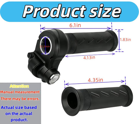 Full Twist Throttle For Q20 Q20 Pro Lite Electric Bikes And Scooters 3 Pin Waterproof Plug Universal Voltage Compatible With Q20 Series Includes 2 Keys Upgraded E Bike Trike Accessory