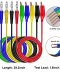 Colorful 31 Piece Back Probe Kit With Banana Plug To Copper Alligator Clip Test Leads Insulation Piercing Probes And Nickel Plated Clips for automotive testing.