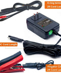 No Fuss Automatic Smart Battery Charger For 12 Volt Cars Features 2A Precision Cycles with 10ft cord and alligator clips.