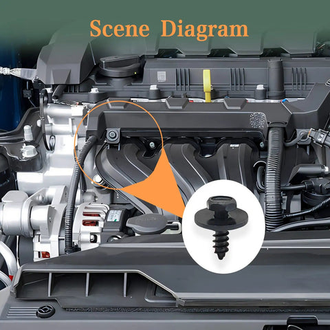 Heavy Duty Hex Head Sems Screws For Bmw Fender Liner And Engine Undercover Replacement Fasteners With Dead Nuts Tight Fitment For 3 Series 5 Series X3 X5 Auto Body Panels Twenty Piece Smooth Operator Kit installed in engine compartment