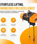 Beefy 2 Ton Electric Hoist With VFD Controls, 480V 3 Phase Power, 20 Ft Lift Height, Pendant Controller on display