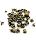 Top Shelf Bronze Button Stud Screws Kit Packs 36 Heavy Duty Rivets In Four Exact Sizes For Tough Leather Work And Badass Diy Builds Giving You A Slick Rust Proof Zinc Finish, bronze screws shown.