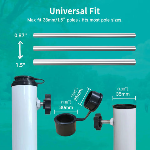 Foldable Portable Beach Umbrella Stand With Weight Bag Sturdy Rust Free Tempered Iron Go To Base Holder dimensions