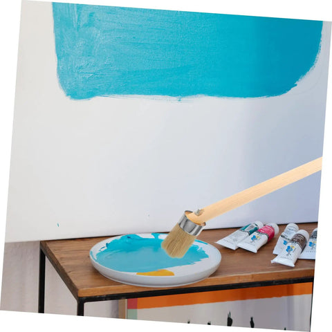 Wood Handle Pig Bristle Paint Brush For Acrylics Stain And Wall Painting Awesome For DIY Furniture And House Projects, Versatile