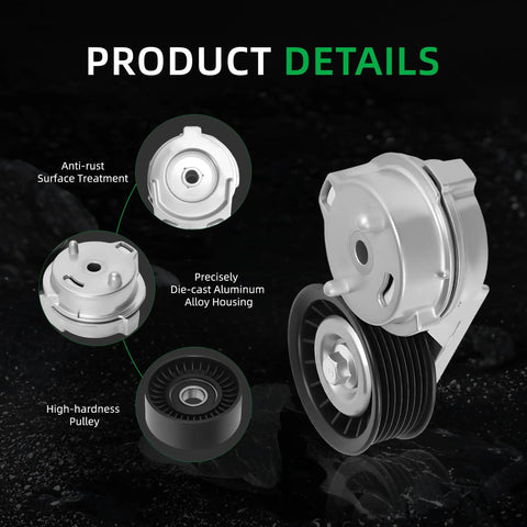 Serpentine Belt Tensioner Kit For Dodge Ram 1500 2500 3500 5.7L V8 2003 2008 Replacement Drive Belt Tensioner And Idler Pulleys OE 53032130AA 53032130AC 38058