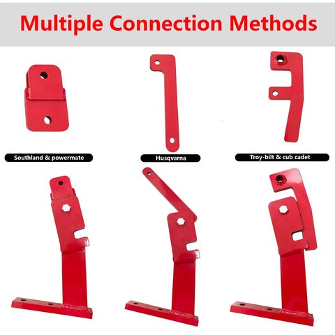 Rear Tine Tiller Furrower Kit With Three Adapter Types for various tillers like Southland, Powermate, and Husqvarna