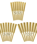 24 Pack Titanium Plated Chainsaw Sharpener Drill Bits grouped by size: 5/32", 3/16", 7/32", hardened steel with titanium finish.