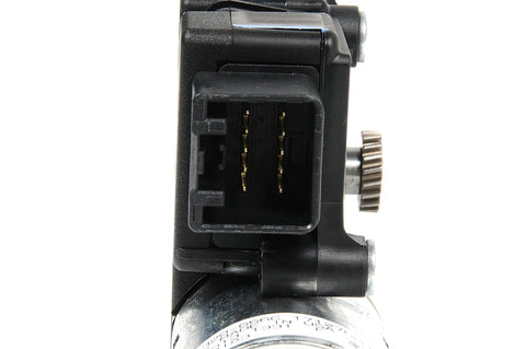 GM Genuine Parts Sunroof Motor Rooftop Window Actuator Replacement front view showcasing connector and gear detail.