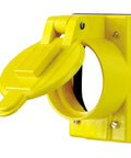 Beefy Heavy Duty Weatherproof Receptacle Cover With Lift Lid For 50A Corrosion Resistant Devices 7788-CR Yellow Vertical Self Closing