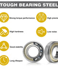 6206 ZZ Deep Groove Ball Bearing With Double Metal Seal 30x62x16mm high precision P5 bearing torque performance low noise