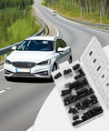Rubber Vacuum Line Cap Assortment Kit With 80 Pieces Hose End Covers alongside a car on a road