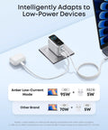 Powerful 100W GaN USB C Charger With 3 Ports And Real Time Smart Display For Quick Charge On Phones Tablets Laptops And More Great For Travel And Home Office Use With Real Time Power Readouts, charging AirPods and laptop