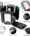 Two Pack Deformable LED Garage Lights 200W 20000LM 6500K Ultra Bright Shop Light With 6 Adjustable Panels And 270 Degree Coverage
