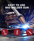 Hella Reliable ARCCAPTAIN 250A Mig Welding Gun Stinger With Enhanced Copper Cable Long 15ft Cord For Miller M-25 Torch welding sparks