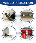 Pro Grade Rubber Grommet Kit For Wiring Pack Of 190 in use for safe cable management in electronics, automotive, and industrial enclosures