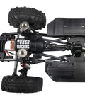 Planetary Gearbox Transfer Case With Short Drive Shaft Skid Plate And Front Motor Mount For One Tenth Scale RC Crawler Chassis Beefed Up Upgrade Kit installed