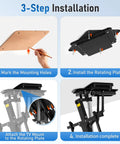 Heavy Duty 360 Degree Turntable Base For Ceiling TV Mounts Smooth As Butter Swivel Upgrade Kit installation steps on ceiling.