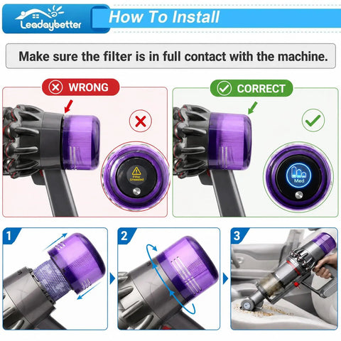 Premium Vacuum Filter Replacement For Dyson V11 And V15 Series With Easy Snap In Fit For Torque Drive Animal Complete Extra Detect Submarine Vacuums Compatible With Part 970013 02 Top Notch Filtration