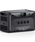 Apex 300 Portable Power Station with 2764.8Wh LFP Battery, black, featuring multiple AC outlets and digital display.