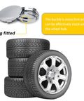 4 Pack Car Wheel Center Hub Caps For Rims ABS Rust Proof Snap On Dustproof Silver 2.36 Inch Outer Diameter secure fit