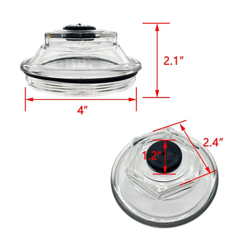 4 Pack Oil Cap Kit Replacement For Dexter 9K 10K 12K And 15K Axles 21 To 36 Thread 4.0 Inch Oil Bath Dust Caps 4" diameter