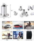 Heavy Duty Tungsten Steel Tire Stud Screws 100 Piece Set showcasing studs for icy roads and snow traction, designed for various tires.