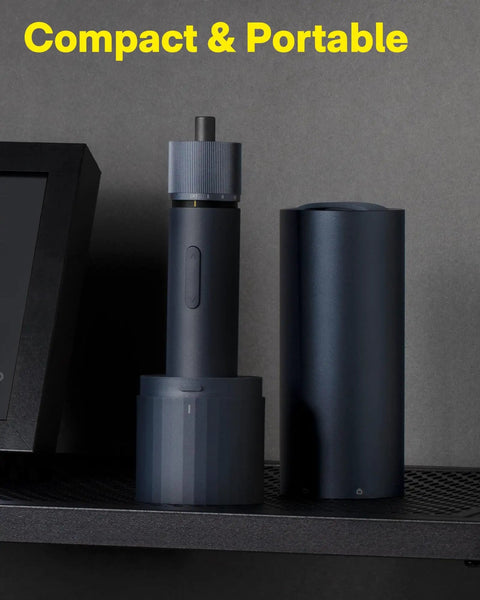 Cordless Electric Screwdriver Kit With USB C Charge on display with a compact, portable design suitable for tight spaces.