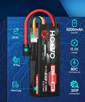 3S 11.1V 5200mAh LiPo Battery With Hard Case And TR Plug For RC Cars Boats Trucks Truggy Racing FPV Model Two Pack High Discharge 80C