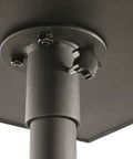 Close-up of the adjustable leg mechanism of the Heavy Duty Park Style Charcoal BBQ Grill For Camping Backyard Patios And Tailgating.