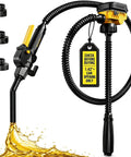 Cordless Fuel Transfer Pump For 20V Max Battery Gas Cans Three Point Seven GPM Fast Flow Portable Pump That Lets You Move Fuel Quickly Without Hand Pumping Fits Wide Mouth Can Openings Over Thirty Six Millimeters Battery Not Included, black pump with hose, adapters, and fuel pouring